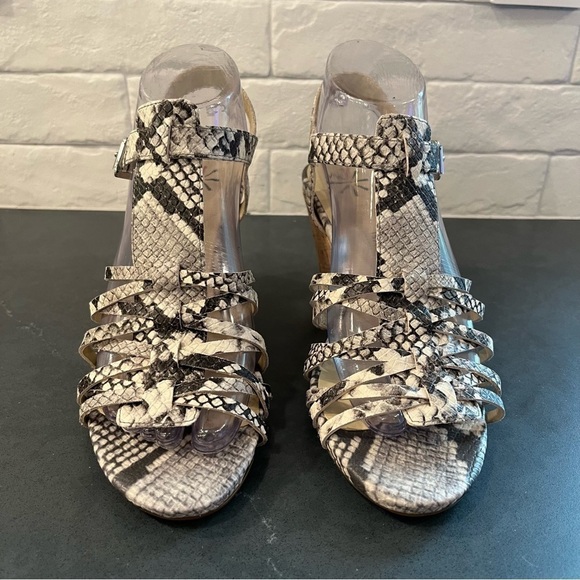 Isaac Mizrahi sz 8 Simmer2 snakeprint wedge sandals - Picture 6 of 16